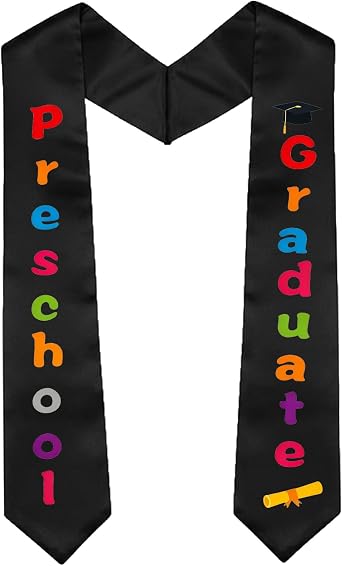 Kindergarten Preschool Graduation Sash First Generation Prek Kids Graduation Stole Cap and Gown Accessories