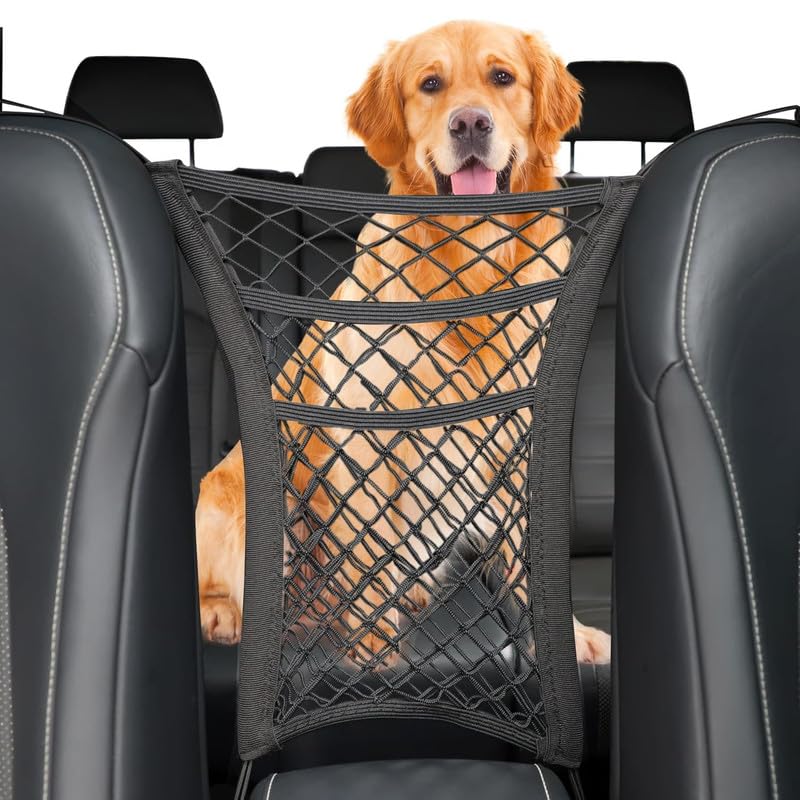 YAVRIXZ 3 Layer Car Trunk Mesh Organizer for Pouch Between Seats-image-8