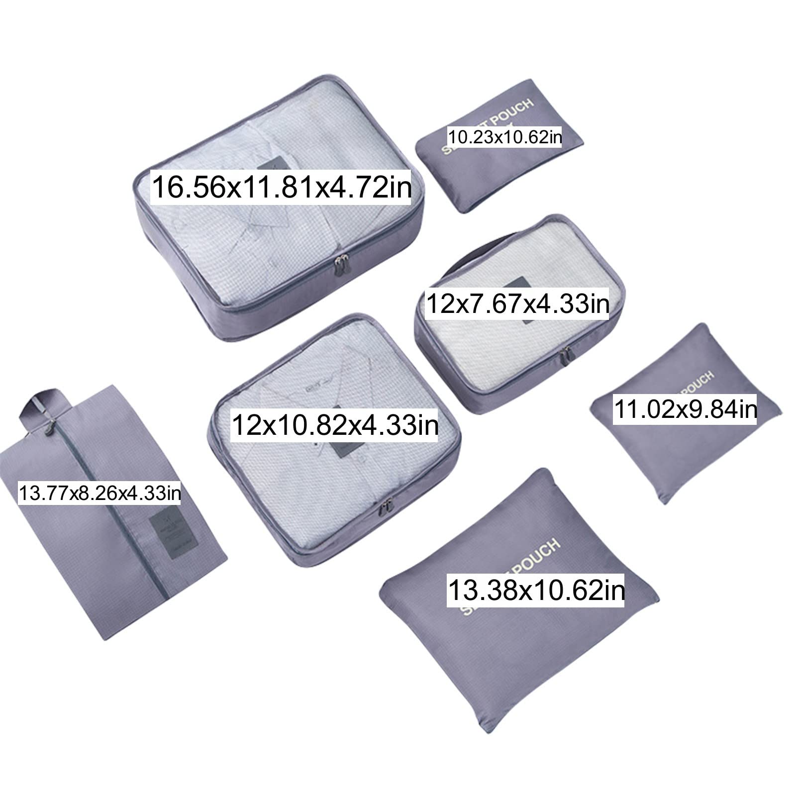 7-częściowa torba do przechowywania, do przeprowadzki, akademika, podróży, biwakowania, dekoracji bożonarodzeniowych, materiałów opakowaniowych, torebki organizera, wielokrotnego użytku i