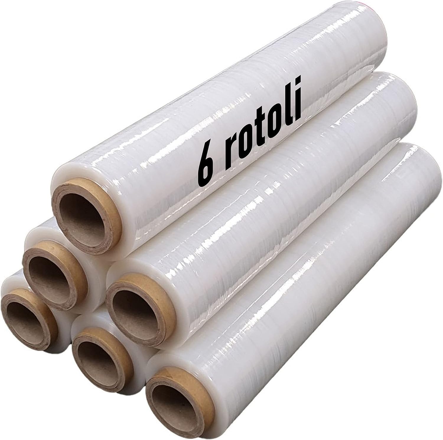 Simpletek – 6 Rouleaux Film Extensible Manuel Film Transparent Domopack Pour Emballage