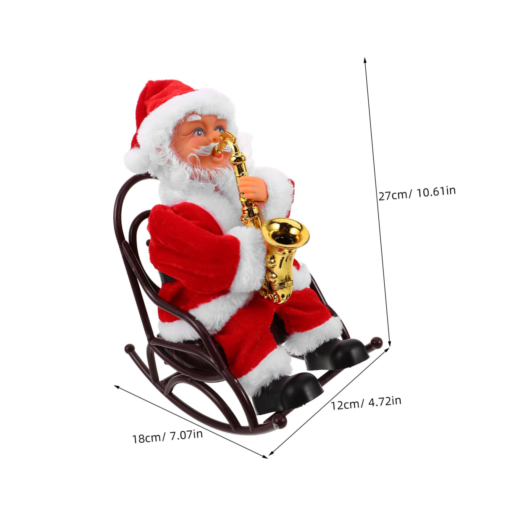 UPKOCH Juguete de Papá Noel Eléctrico con Música y Silla de Ruedas Figura Decorativa para Fiestas Navideñas Juguete Divertido Adultos