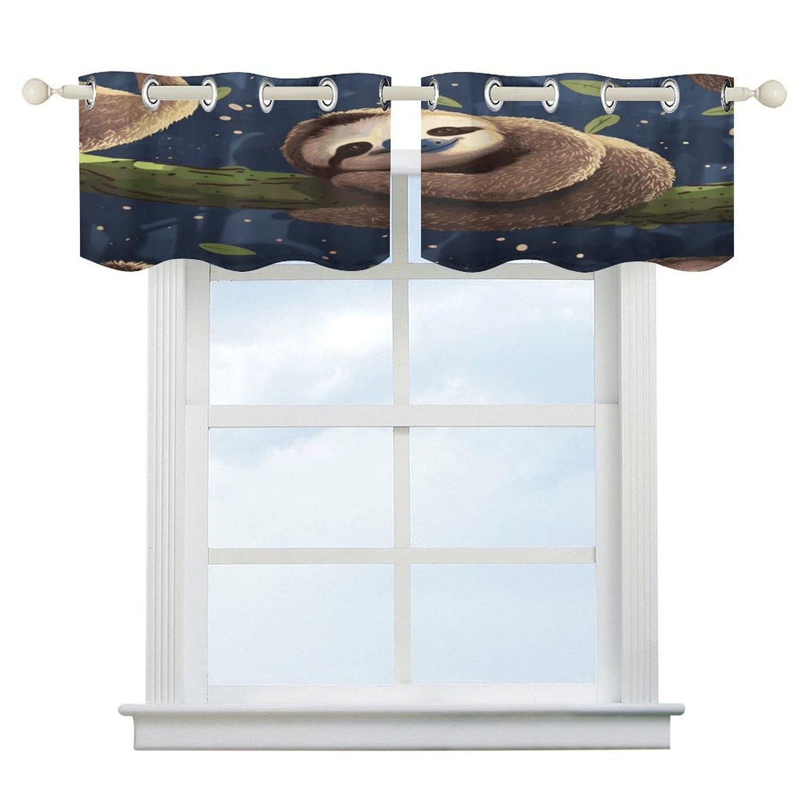 Cortinas opacas de perezoso ideal para dar un toque moderno y acogedor a las ventanas de tu cocina
