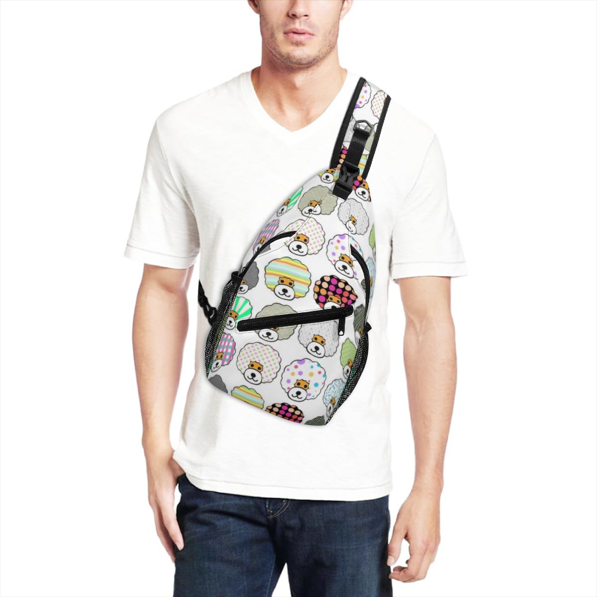 Amazon.co.jp: アフロ犬 ジムサック (3) ボディバッグ ワンショルダー