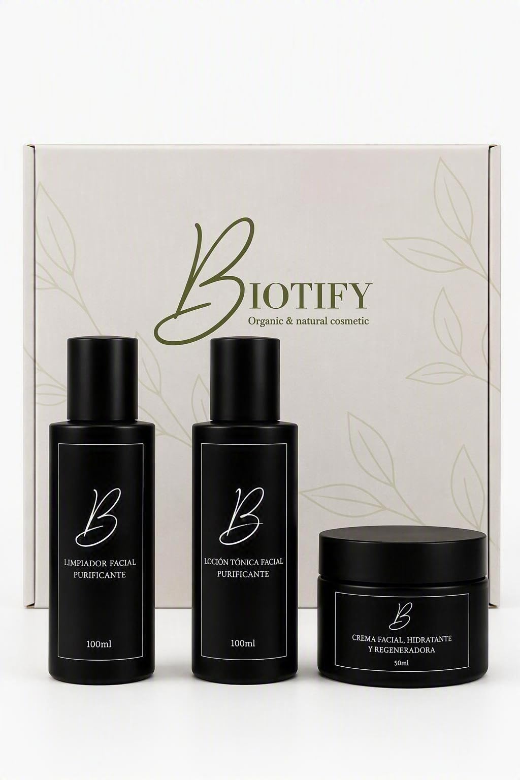 Pack 3 en 1, Locion Tonico facial Purificante, Gel Limpiador Facial Purificante, Crema Facial Hidratante y Regeneradora, Aloe Vera y Hamamelis, Minimiza Poros, Antiarrugas