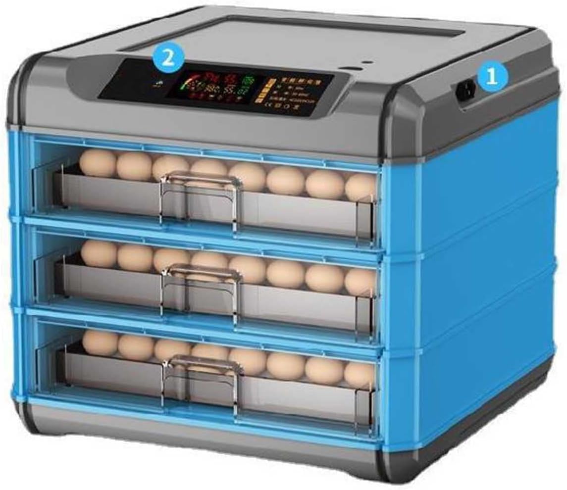Incubadora automática de huevos con control de temperatura y volteador, capacidad de 448 huevos para incubar pollos, patos y codornices