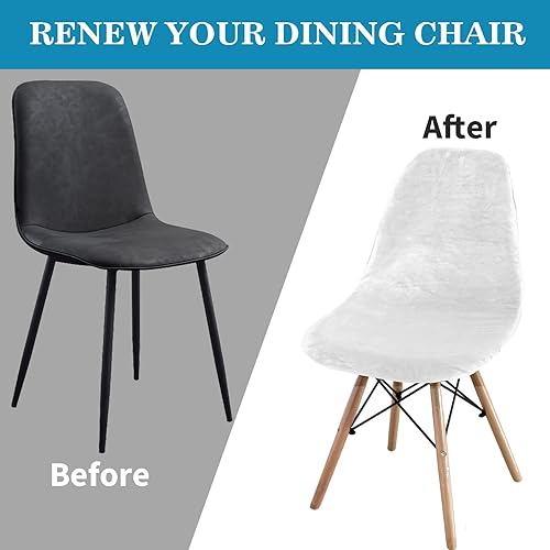 Miniatura 4 de TOPCHANCES Funda elástica para silla, fundas de silla de mediados de siglo, fundas de terciopelo para sillas sin brazos, protector de silla lavable