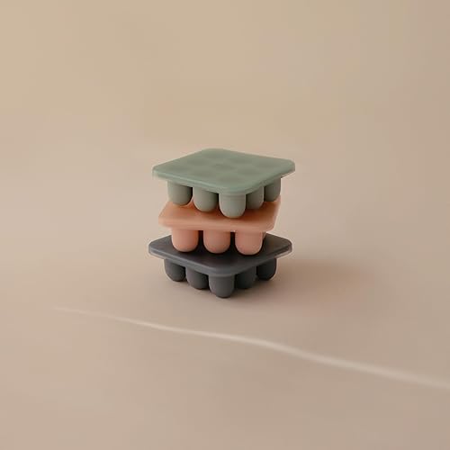 Miniatura 6 de mushie Bandeja de congelador con tapa para alimentos frescos para bebés congelados, 9 tazas x 0.34 onzas, contenedor de almacenamiento sin BPA