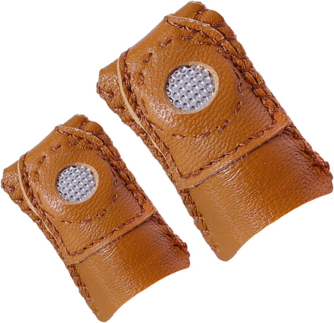 SHINEOFI 4pcs Thimble Finger Covers Soft Sheepskin Sewing Protectors for Embroidery and Crafting Comfortable and Finger Sleeves