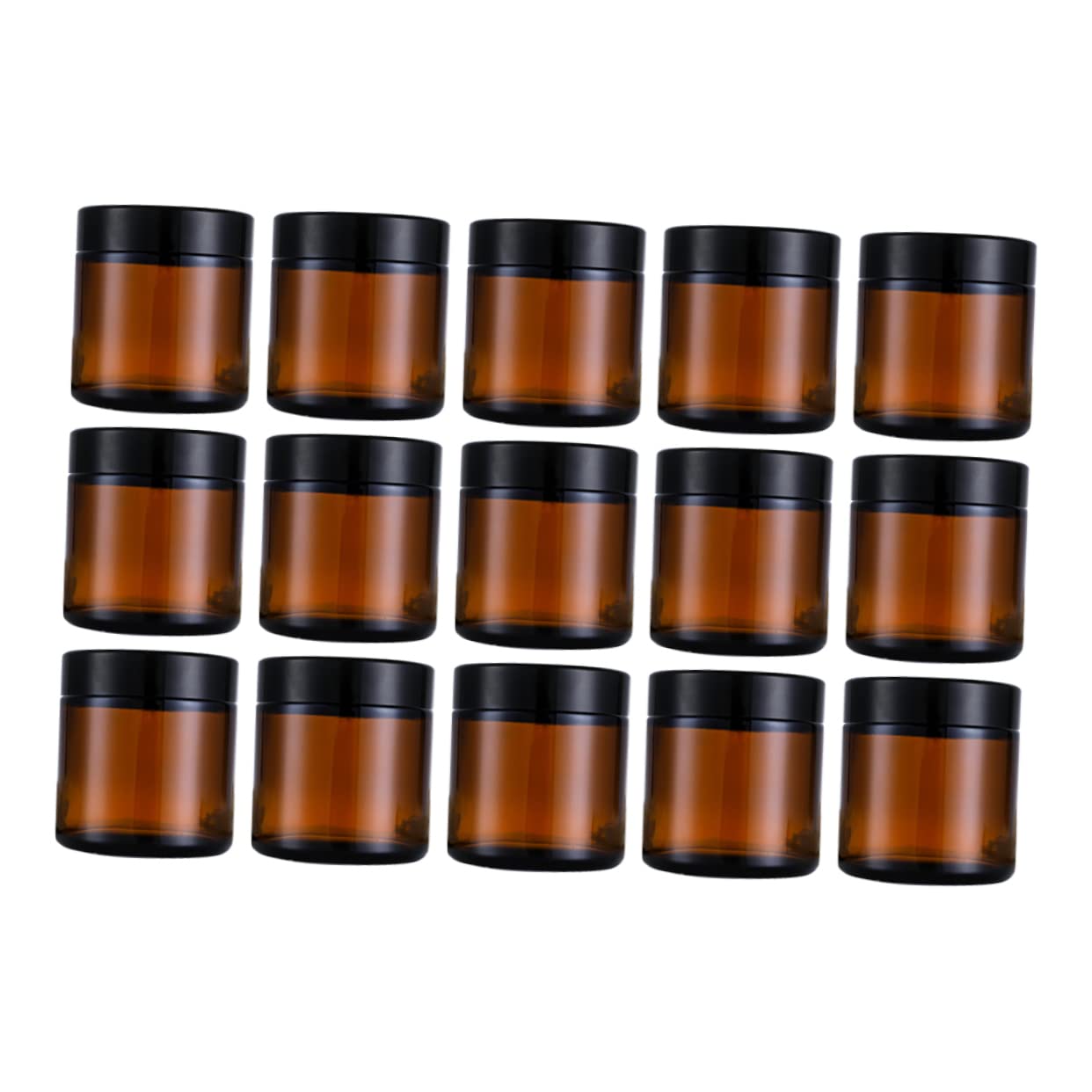 15piezas Botellas De Cosméticos Vacías Caja De Muestra De Cosméticos De Botellas De Viaje Rellenable Prueba De Fugas