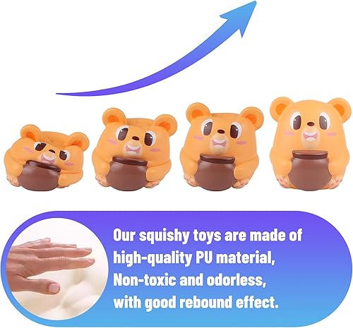 Miniatura 3 de Anboor Squishies de 5.9 pulgadas Jumbo Bear Hug Honeypot Slow Rising Scented Kawaii Squishies Animal Juguete para coleccionar juguetes para niños