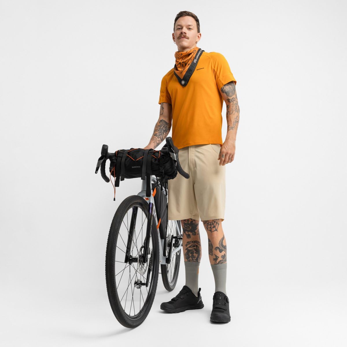 SIROKO - Maglia Tecnica a Maniche Corte da Bikepacking Pilgrim Orange