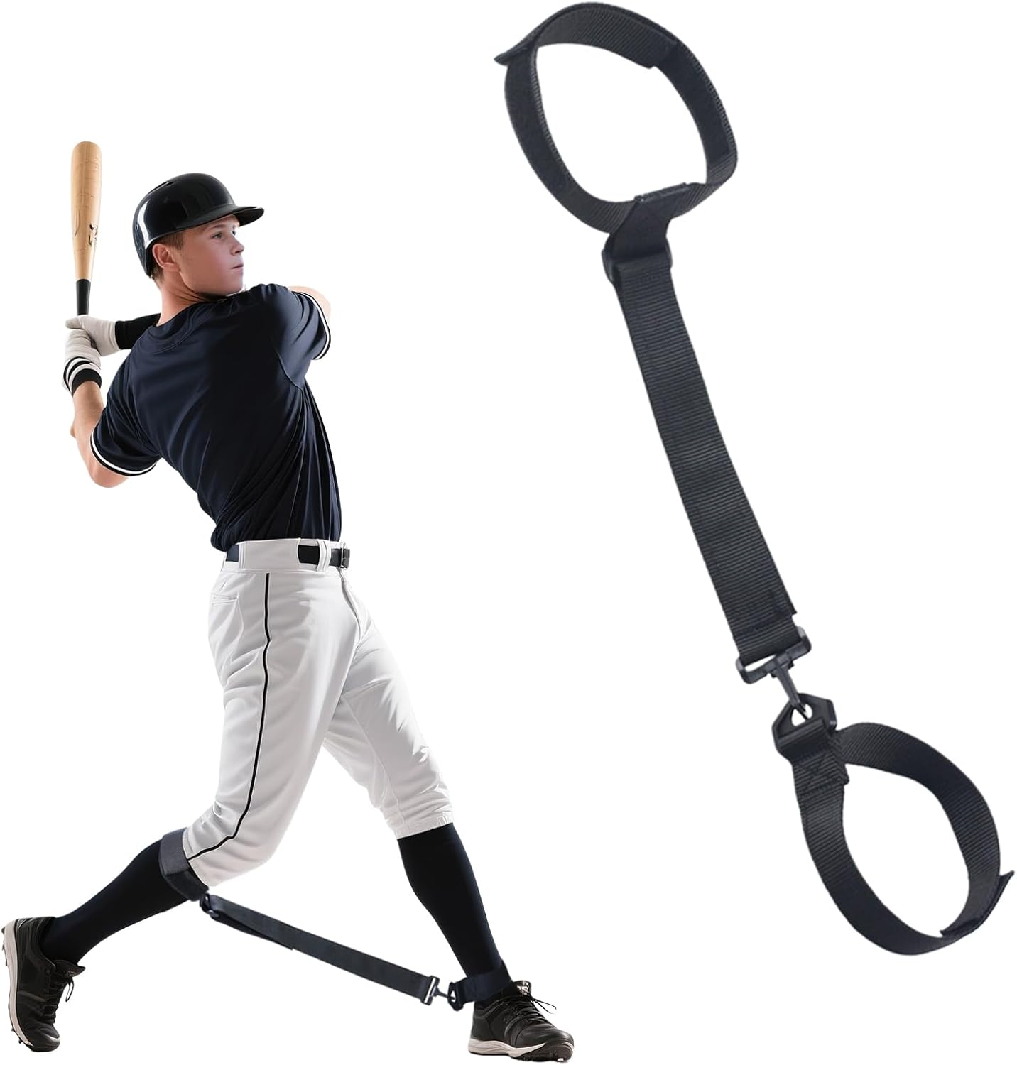 Softball and Baseball Swing Trainer, Baseball Hitting Training, Adjustable Swing Rail Baseball Training Aid for Correcting Overstriding, Early Foot Placement, Balance Issues
