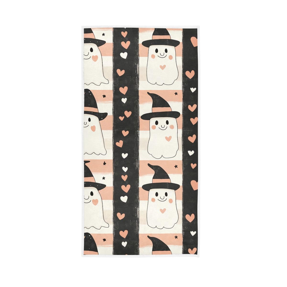 LSRCPD Cute Halloween Hearts Hand Towels, Lightweight Towels for Bathroom, Gym, Hotel, Spa 15 x 30 Inches