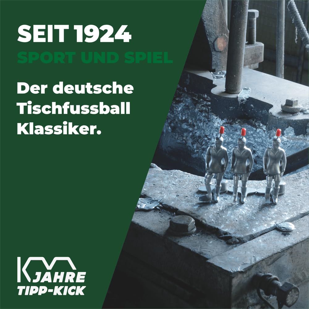 TIPP-KICK Spiel Cup Tischfußball-Set - Hochwertiges Premium Fußball-Spiel mit Spielern, Torwarten, Netz-Toren, Bällen und extra-großem Spielfeld aus Filz, Geschenkidee für Fans