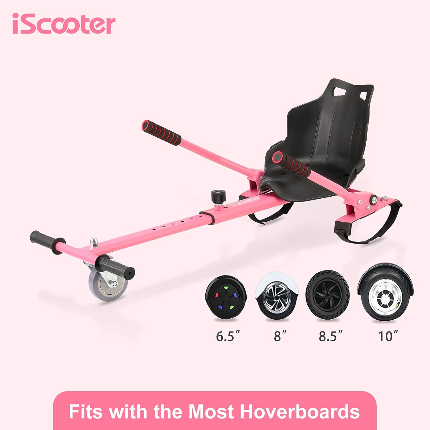 Buу 1 gеt 1 iScooter Hoverboard Seat Attachment - Hoverboard Seat Adjustable Frame Length Go Kart for 6.5'' 8 10 Hoverboards Accessories with Extra 6PCS Strengthen Straps