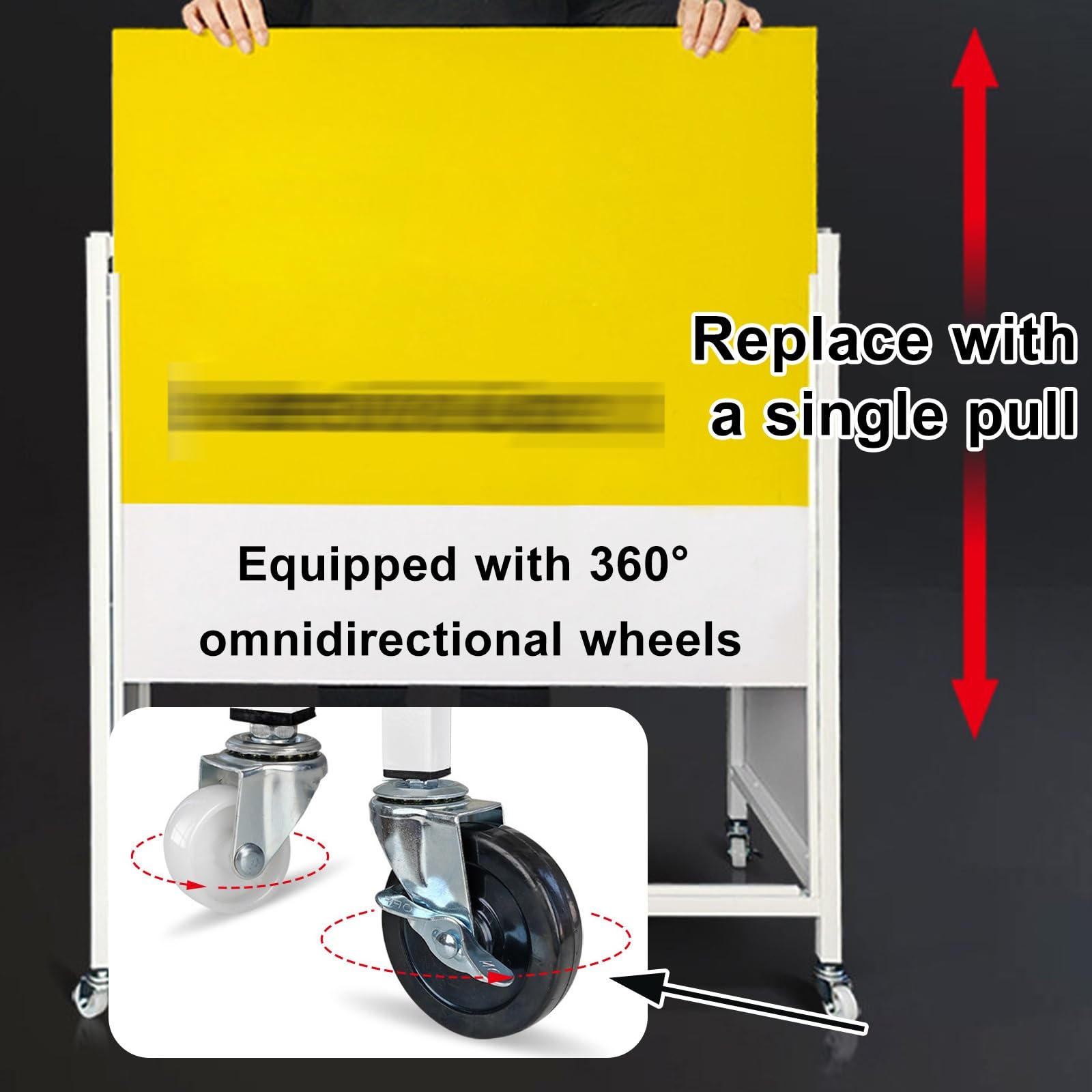 Puesto de Venta Ambulante Plegable, Mostrador Movil de Acero Galvanizado con Capacidad 120kg, Mesa Portatil para Mercado