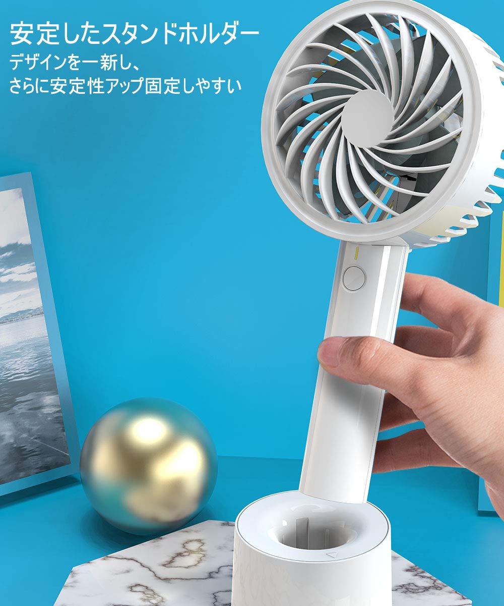 Amazon.co.jp: Jacess 2025 携帯扇風機 キャンプ BBQ 卓上・手持ち2WAY