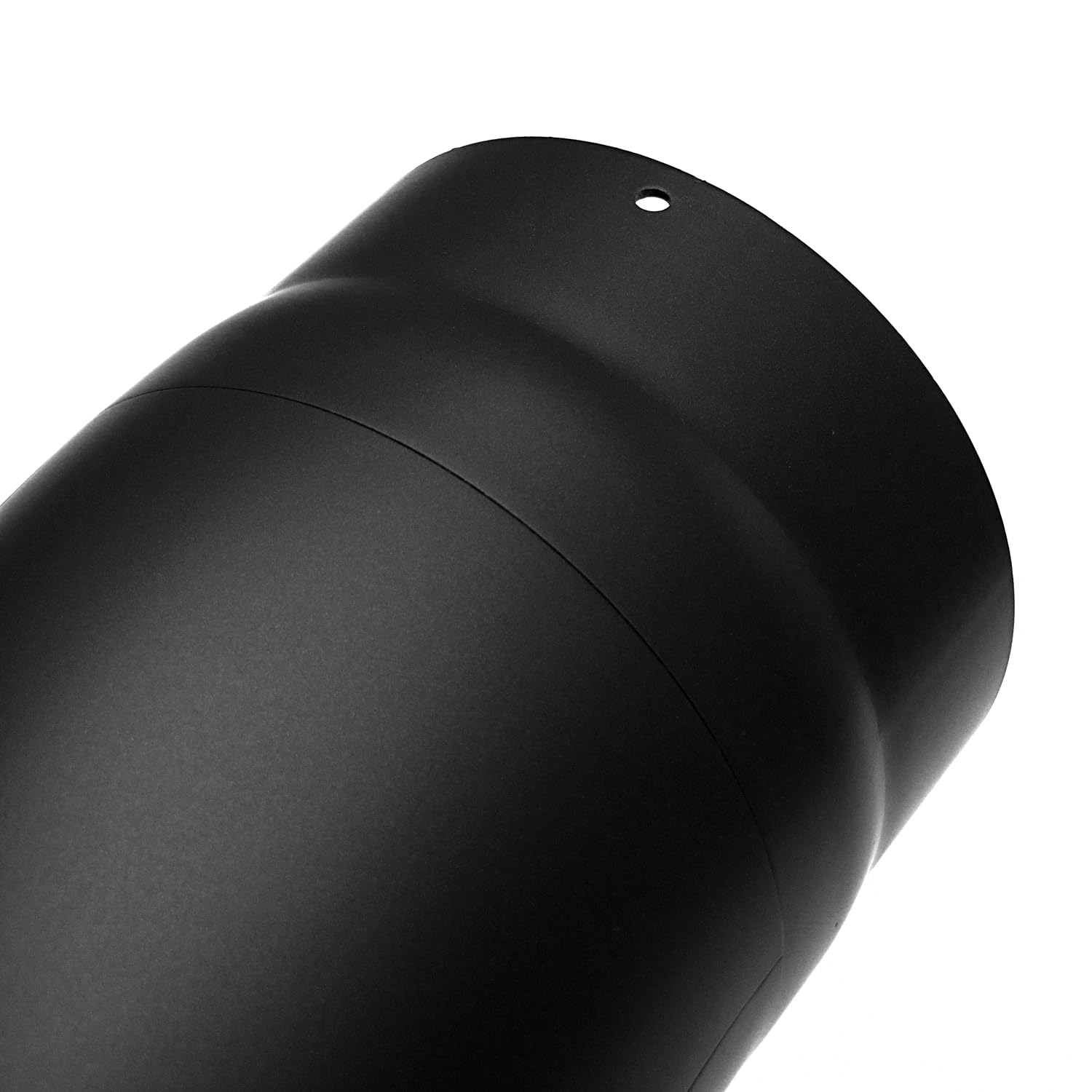 Raik Rauchrohrbogen Ofenrohr 150 mm 90° einseitig gezogen mit integrierter Reinigungsöffnung Schwarz Stahl 2 mm Wandstärke temperaturbeständig bis 600 °C für Kamin und Ofenanschluss Made in EU