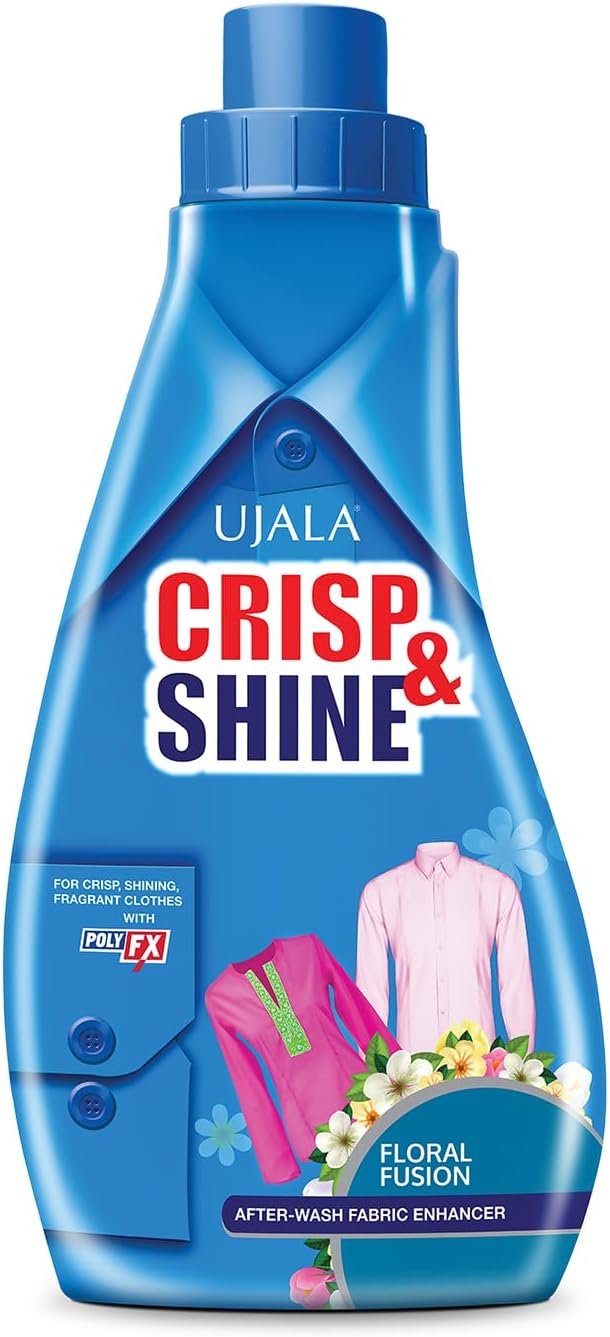 Ujala Crisp & Shine Fabric Enhancer 1kg | After Wash Fabric Softener for Shine & Long Lasting Freshness | Floral Fusion Fabric Enhancer For Long-Lasting Fragrance