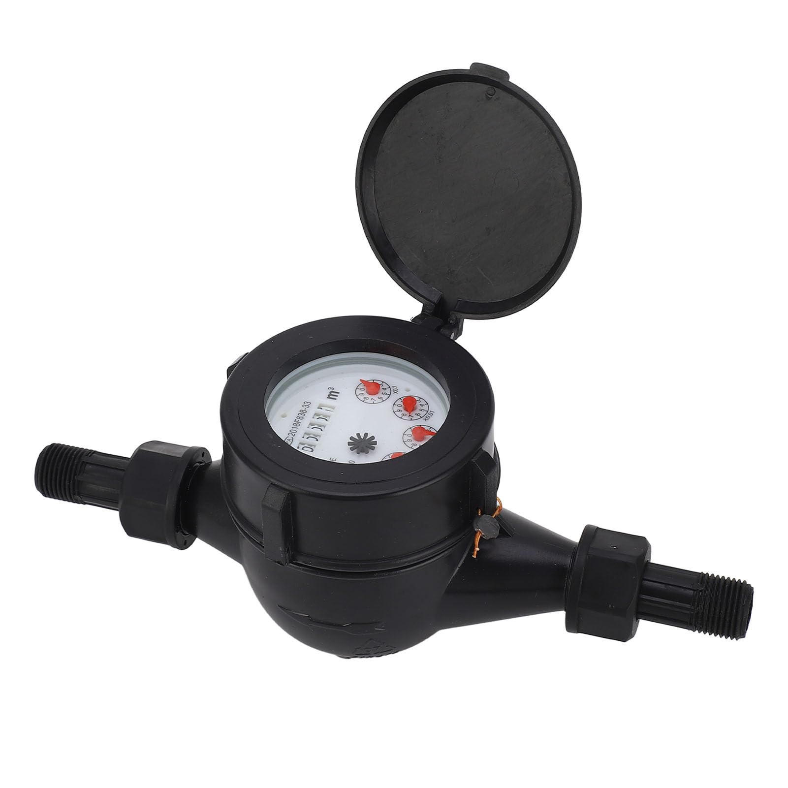 Contatore Dell'acqua Analogico in Plastica ABS da 1/2 Pollice, con 4 Quadranti, Unità di Misura in Metri Cubi, Per La Misurazione Dell'acqua Residenziale, Per Misurare, Monitorare E Risparmiar