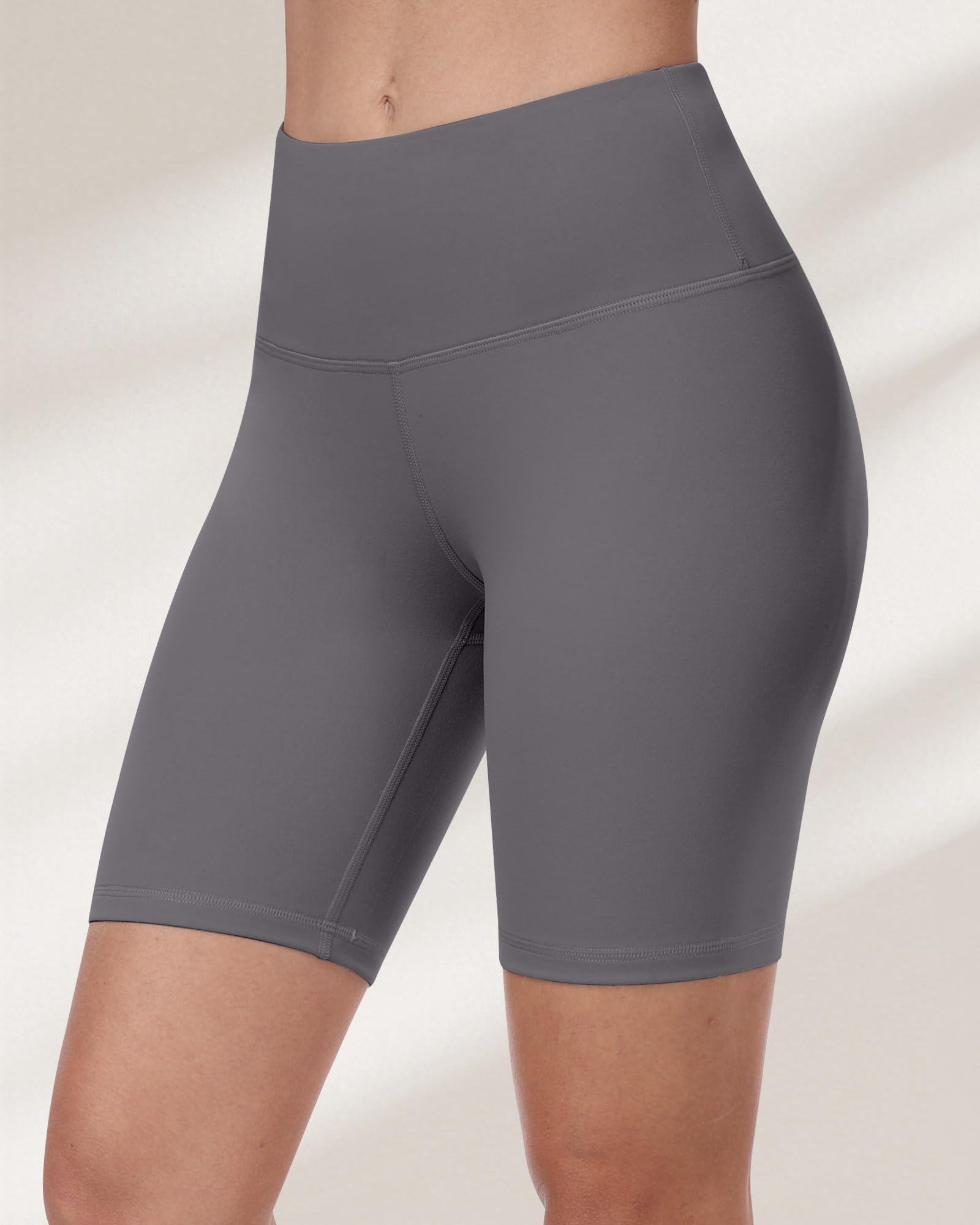Pantalones cortos de ciclismo para mujer, cintura alta, control de abdomen, suaves, atléticos, gimnasio, yoga — view 15