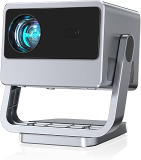 Smart Mini Beamer, VOPLLS Autofokus/Trapezkorrektu 30000 Lumen Tragbarer Beamer 4K Unterstutzt, WiFi63luetooth Ful HD 1080P Video Projector, KleinHeimkino/Qutdoor Projektor fur Handy/Laptop