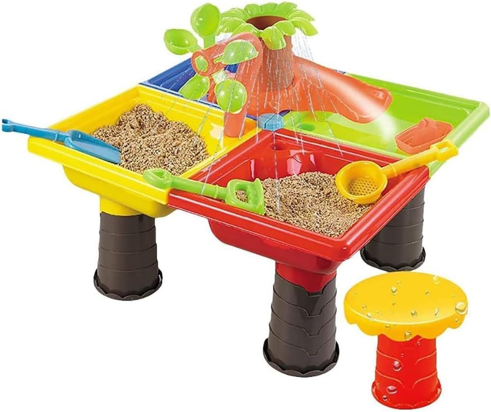 Guyyelt 幼児用サンドウォーターテーブル - 子供用ウォータープレイテーブル屋外用、アクセサリーとツールを楽しめます (A)