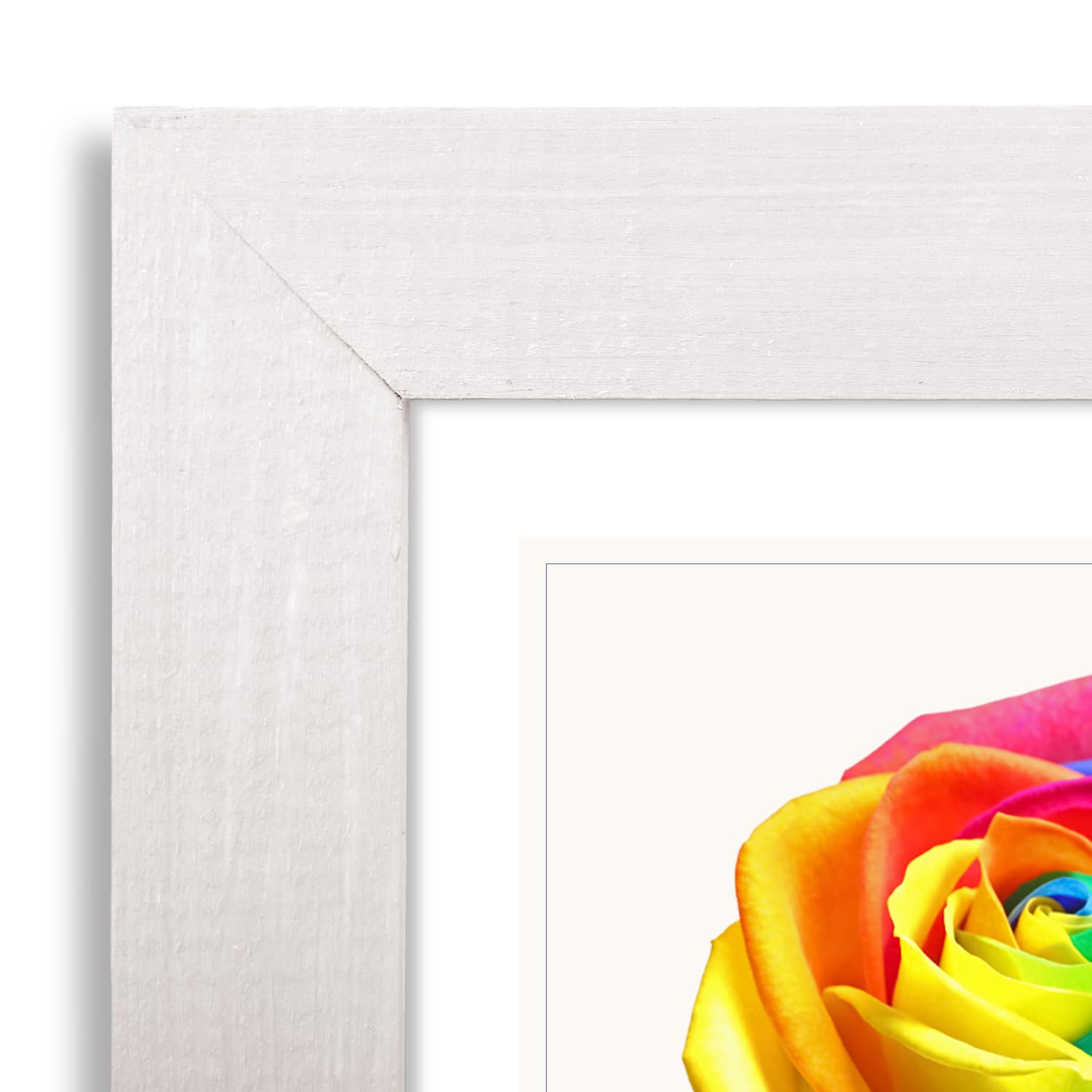 MG Design Set de 3 marcos para fotos 24 x 30 cm: marcos para fotos con marco de madera auténtica en color Blanco y cristal acrílico irrompible, verticales y horizontales
