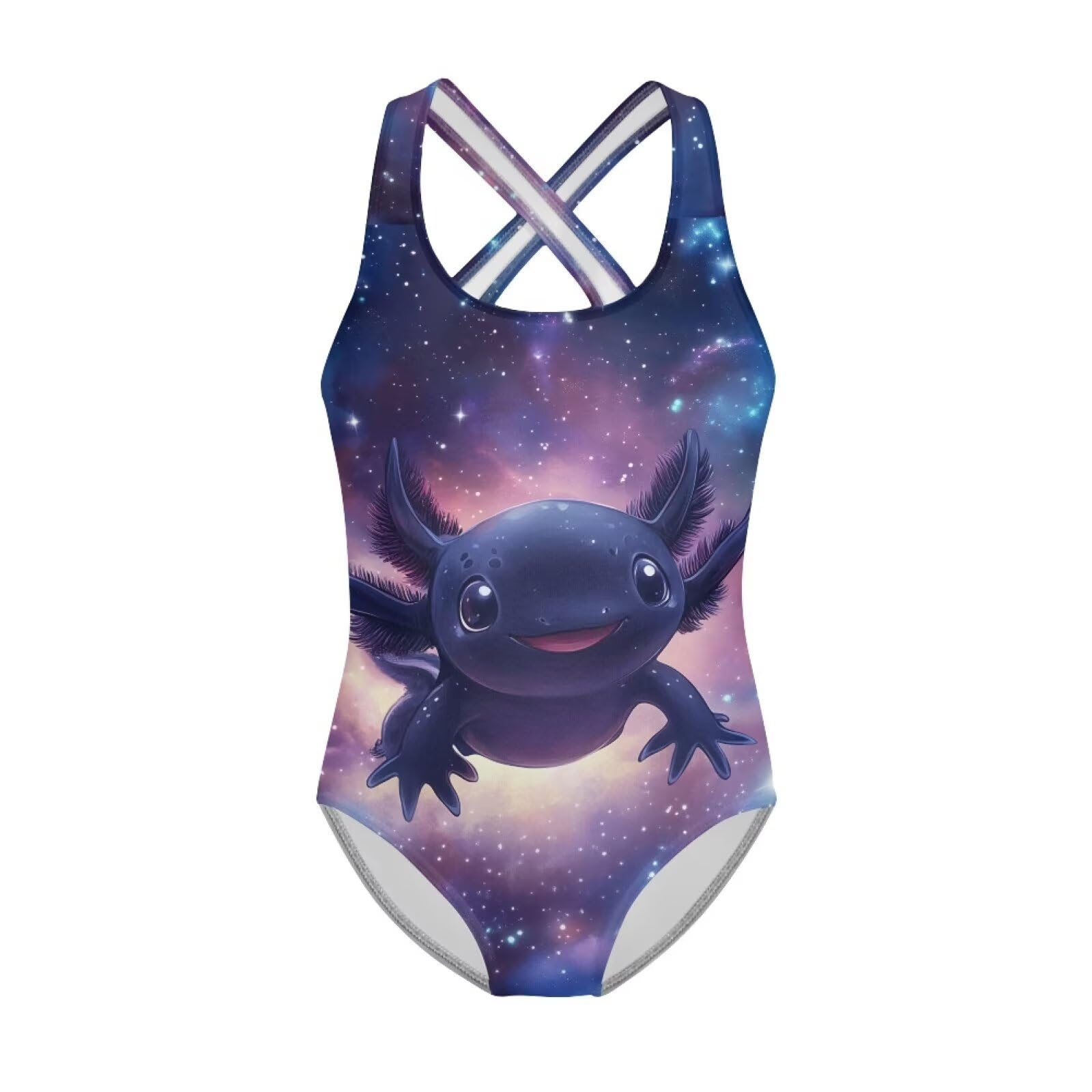 Girls Swimsuit Criss Cross Back 1-Piece Summer Beach Swiwmear