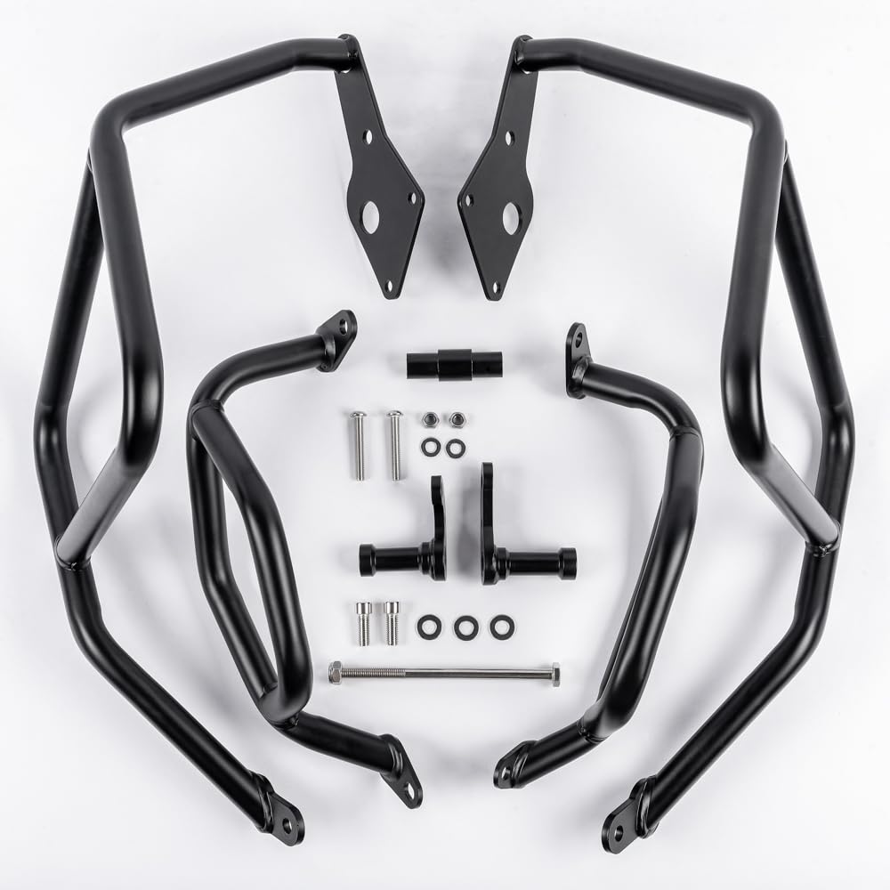 Defensas Protectores para NX500 NX400 NX 500 400 2024 2025 2026 Moto Barra de protección, Negro (un Juego)