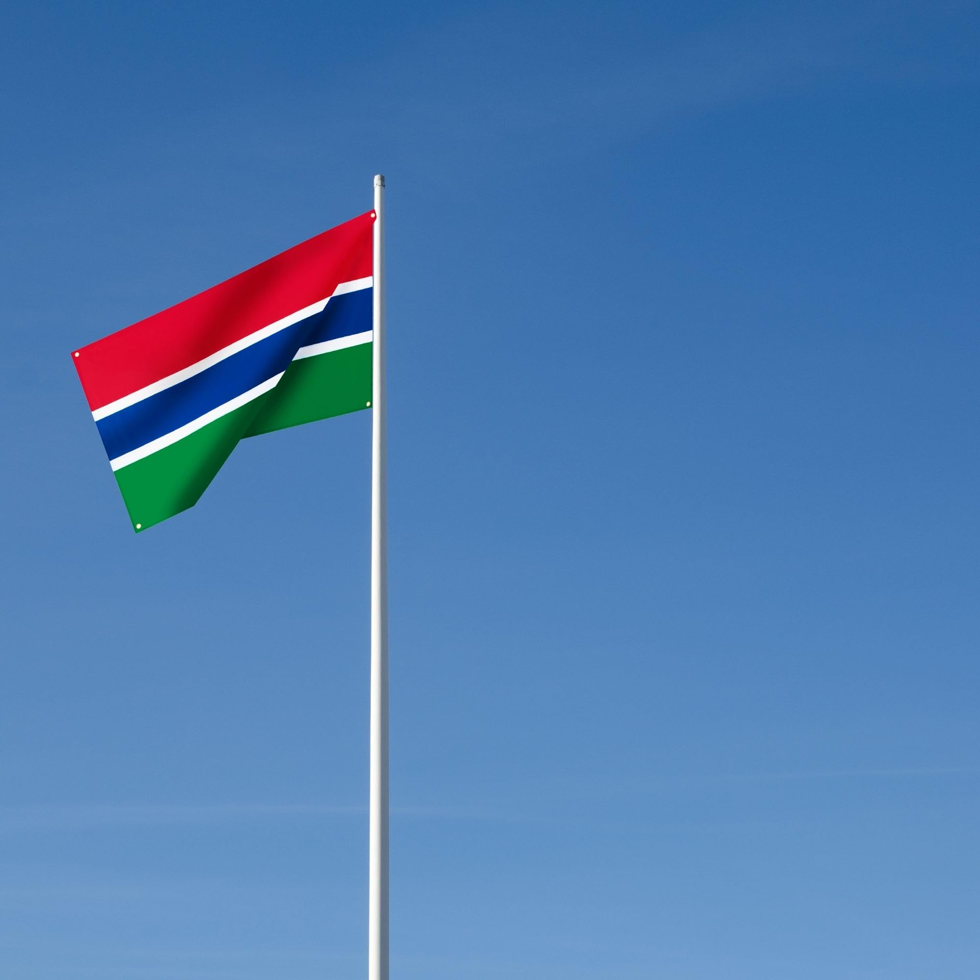 Runesol The Gambia Flag, 91x152cm, 3ft x 5ft, 4 Grommets, Eyelet In Every Corner, Gambian Republic Flag, Premium Flags - Image 3