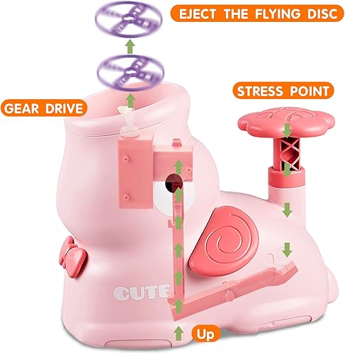 Miniatura 3 de Kaodezhu Juguete lanzador de disco volador para niños juego de juguetes de lanzamiento de platillo volador juguetes de aprendizaje STEM divertido