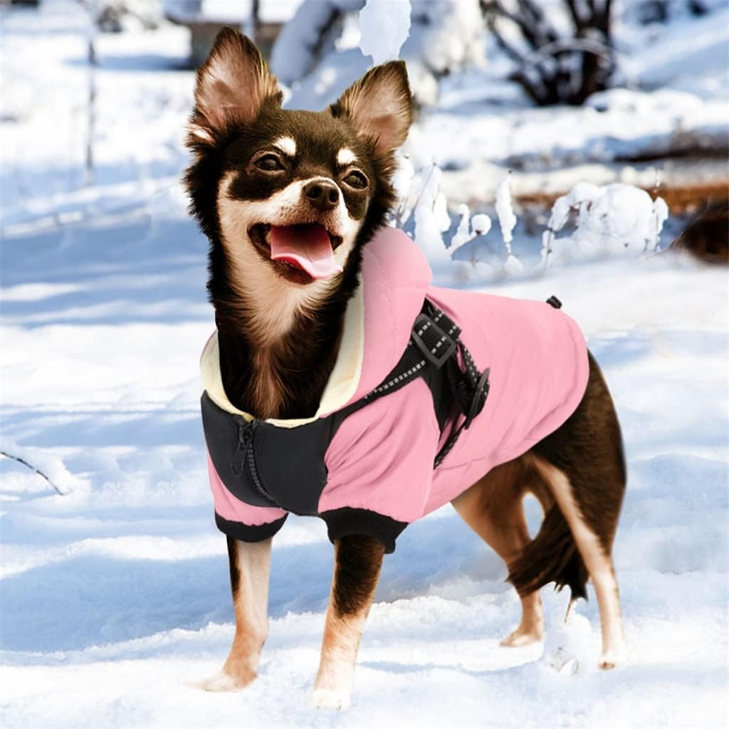 Dog Clothes Warm Dog Vest Jacket with Harness Puppy Chihuahua Clothing French Bulldog Outfits for Small Medium Dogs (A XXL Code)