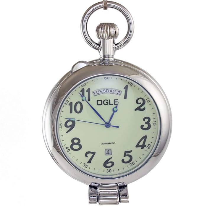 Buy Waterproof Magnifier Calendar Date Week Gold Black Chain Half