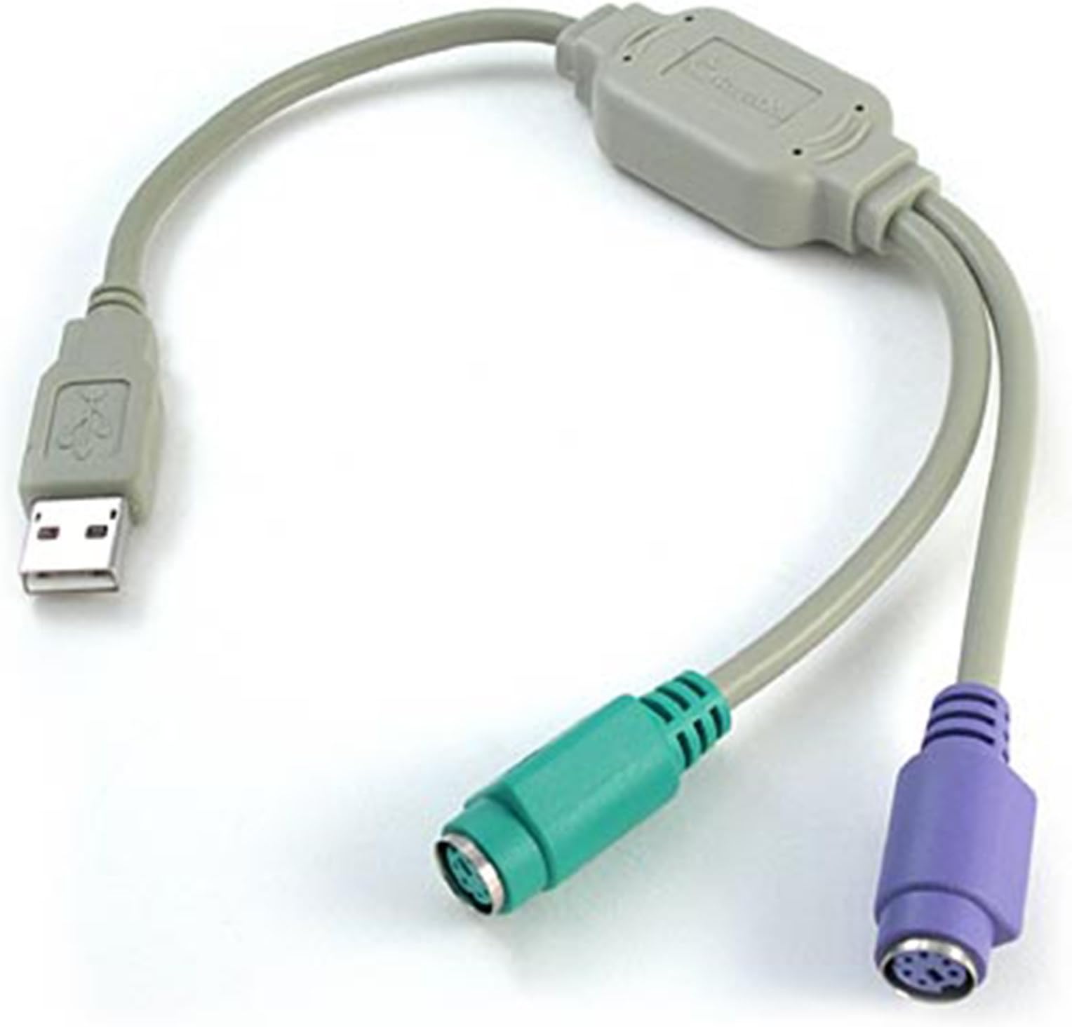 Adattatore PS2 A USB Per Tastiera E Mouse - Grigio, Collegamento Facile Per PC - Foto 6