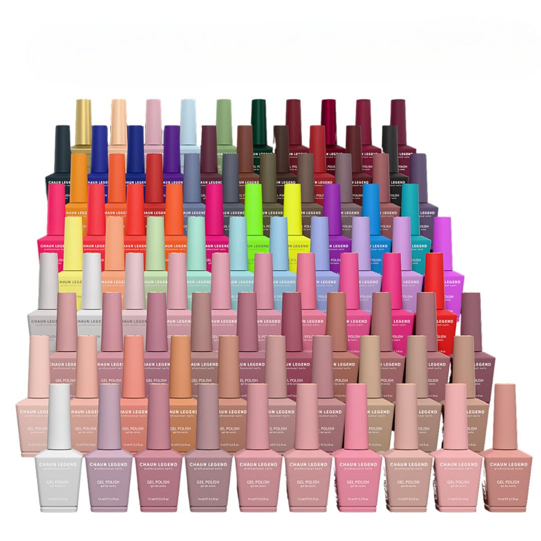 Chaun Legend UV Gel Nail Polish Collection Set of 90 Long-Lasting Quick Dry High Shine Professional Salon-Quality Manicure