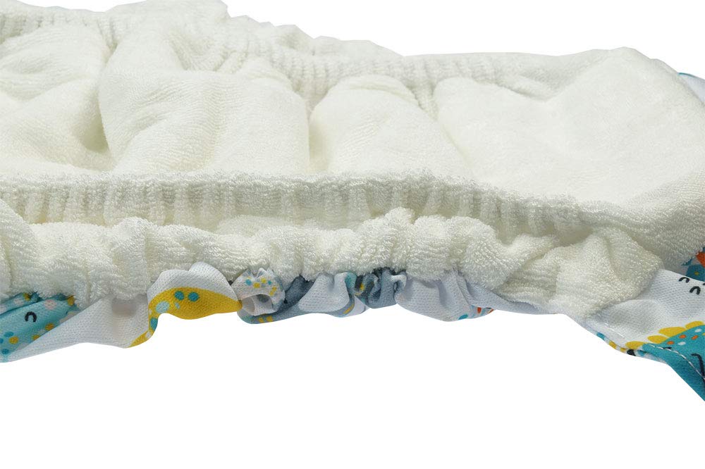Blümchen All-in-One Bambus OneSize Stoffwindel Druckknöpfe (3,5-15kg) Geometrische Design Tropfen