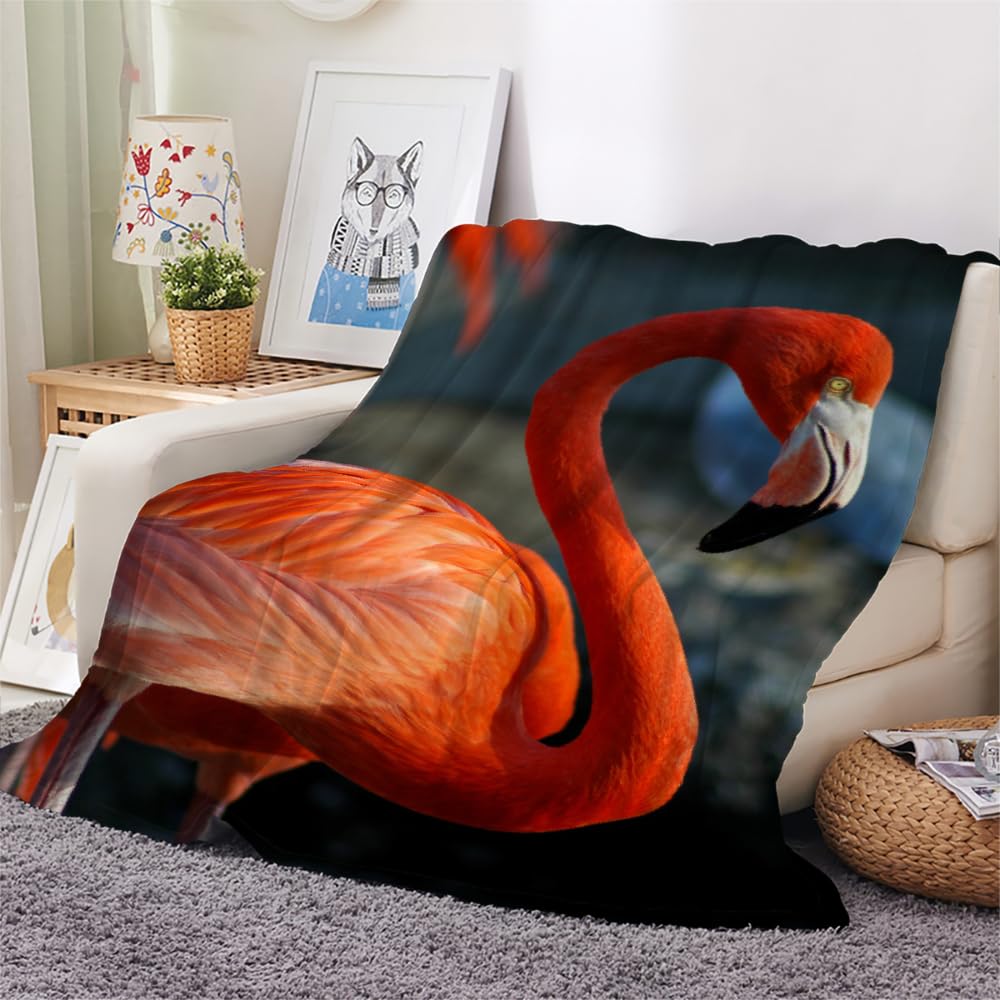 Couverture Polaire Flanelle Flamingo 150X200 Couverture Polaire Epaisse Hiver Chaude,Couverture Lit Jete De Canape 1 Personnes,Grand Chaud Et Doux,B4