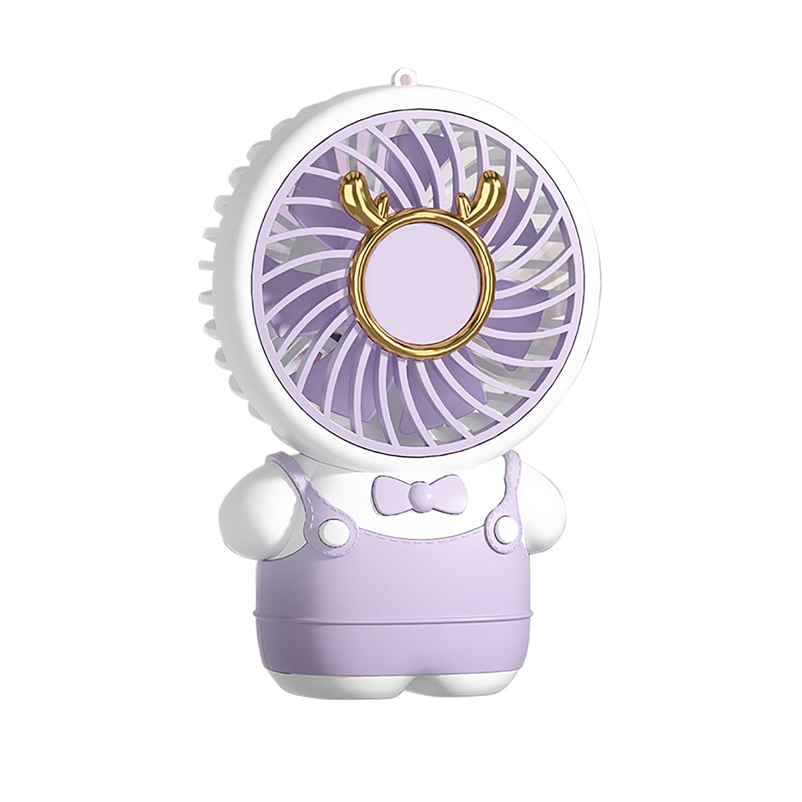 Potente mini ventilatore portatile – Circolatore d'aria da tavolo ultra silenzioso, flusso d'aria grandangolare, portatile per casa, ufficio, viaggi – grazioso design viola