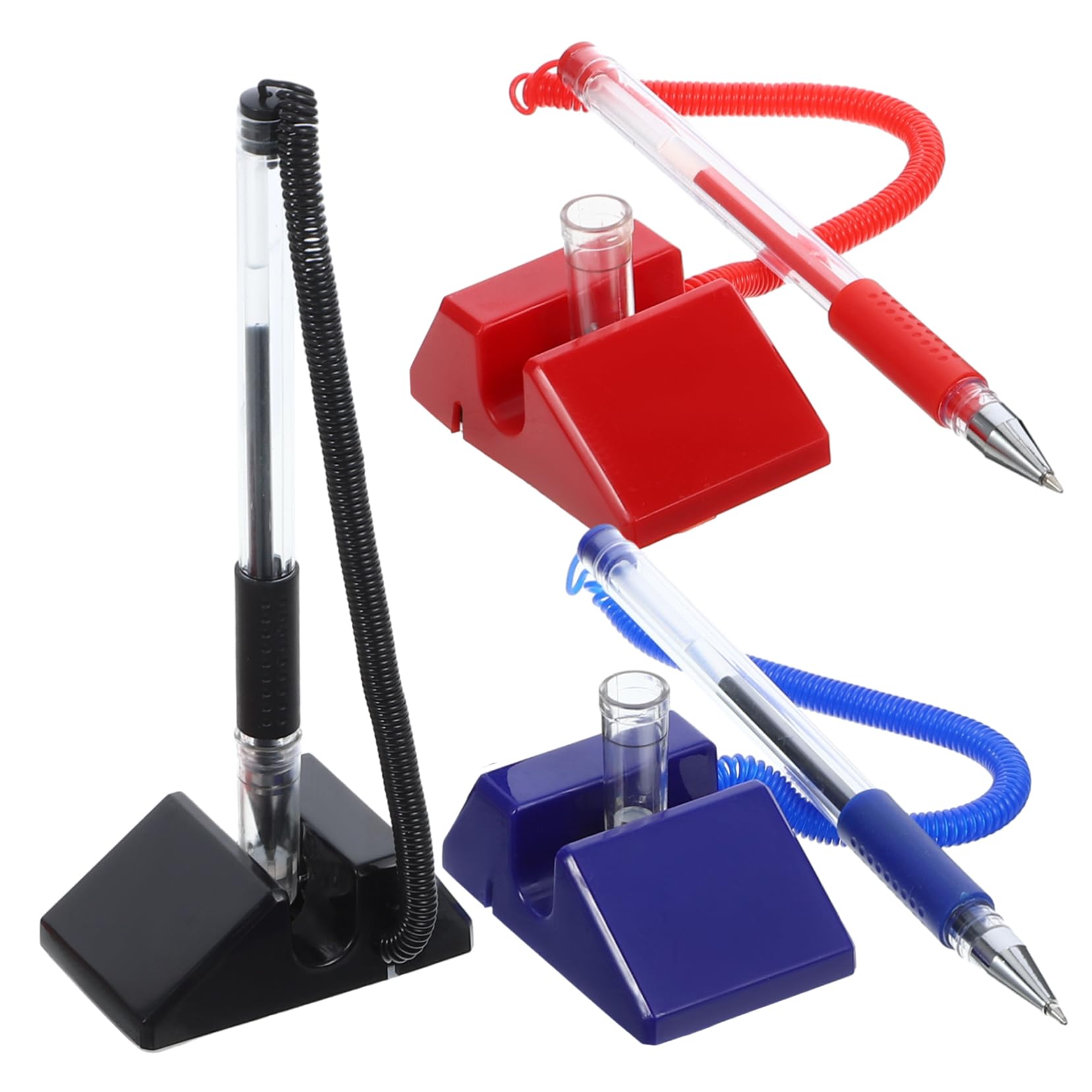 jojofuny 15pezzi Gel Scrivania Con Base Per Reception e Ufficio Penne Per Contatori Blu Nero e Scrittura e Per Professionali