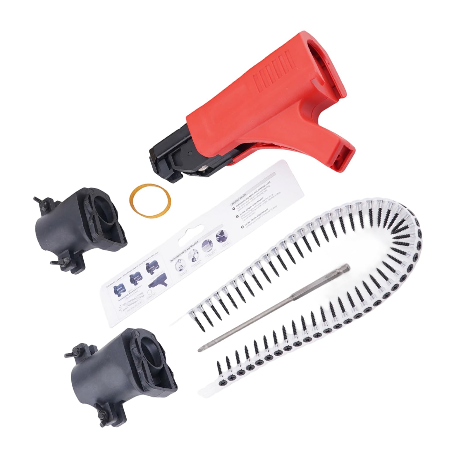 Zepfjhe Red Compact Chain Nails Nailer Tool In Box Perfect For Quick And Efficient Nailing On Job Sites Chain Nails Nailer Tool