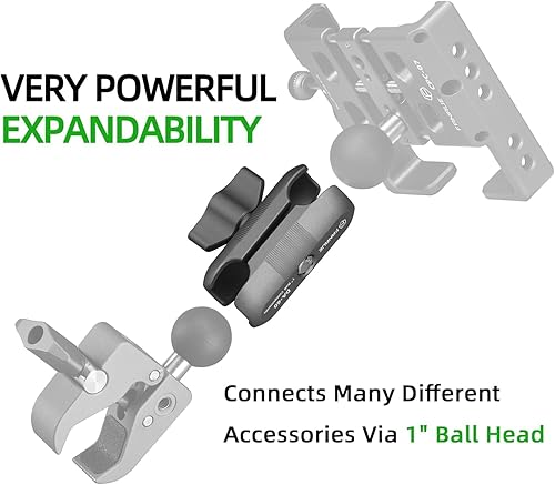 Miniatura 4 de FANAUE Soporte de teléfono de aluminio para bicicleta con bola de 1 pulgada para teléfonos inteligentes con un ancho de 2.3 a 3.7 pulgadas,