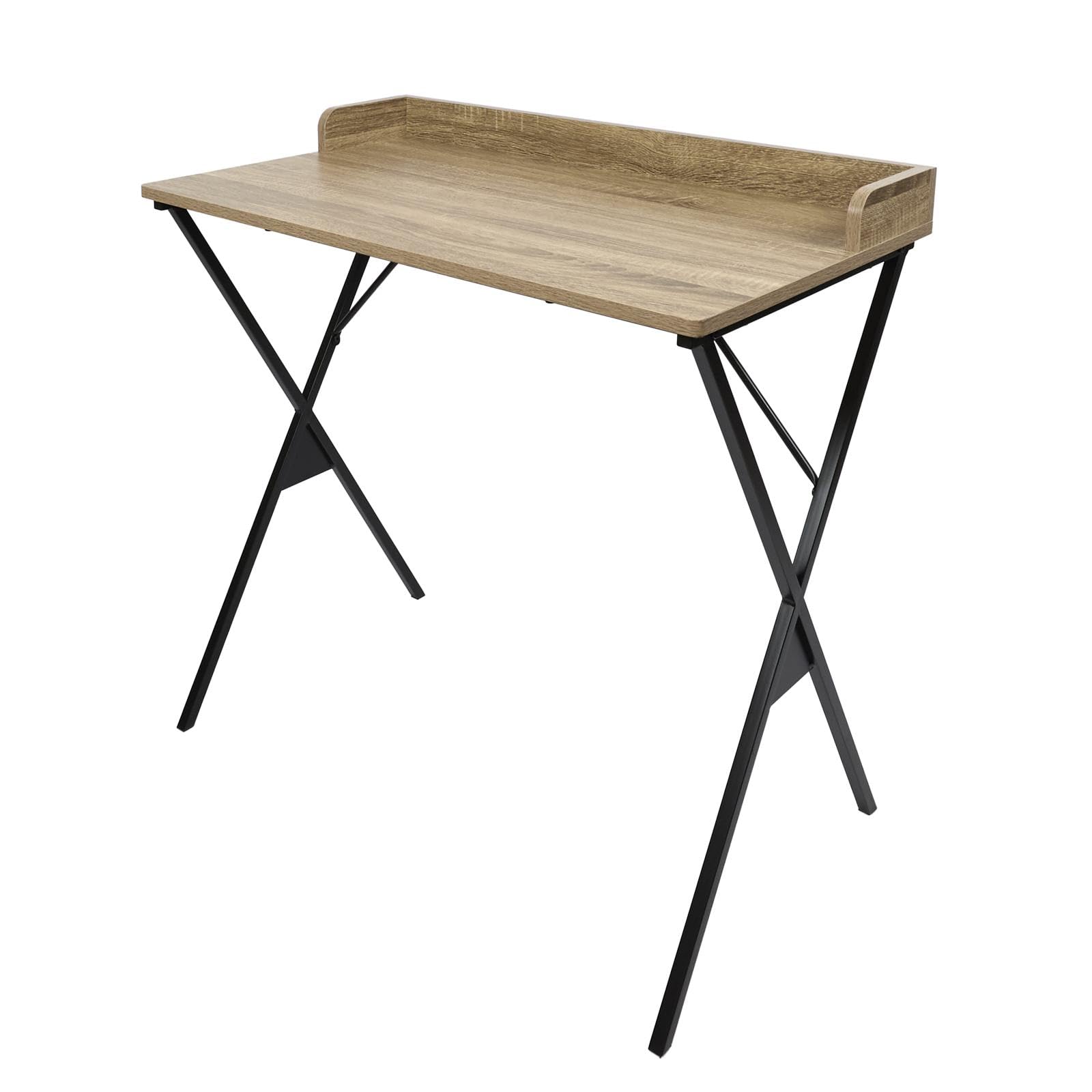 Bureau avec espace de rangement moderne meuble de télétravail compact LOKA 80x48 cm