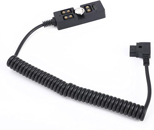 Miniatura 6 de Chikoni D-tap macho a 3 puertos hembra divisor de cable de alimentación conector con USB y luz indicadora adecuado para Anton Bauer V-Mount ARRI RED