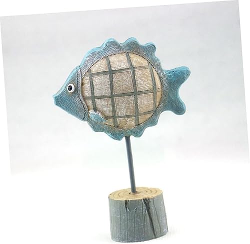 Miniatura 8 de DECHOUS Ornamento de peces de resina, decoración de mesa, escultura, decoración de pecera, adornos de caballito de mar, figuritas de madera náutica