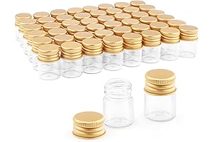 Mini Glass Vials: 50 Clear Containers for Storage and Creations