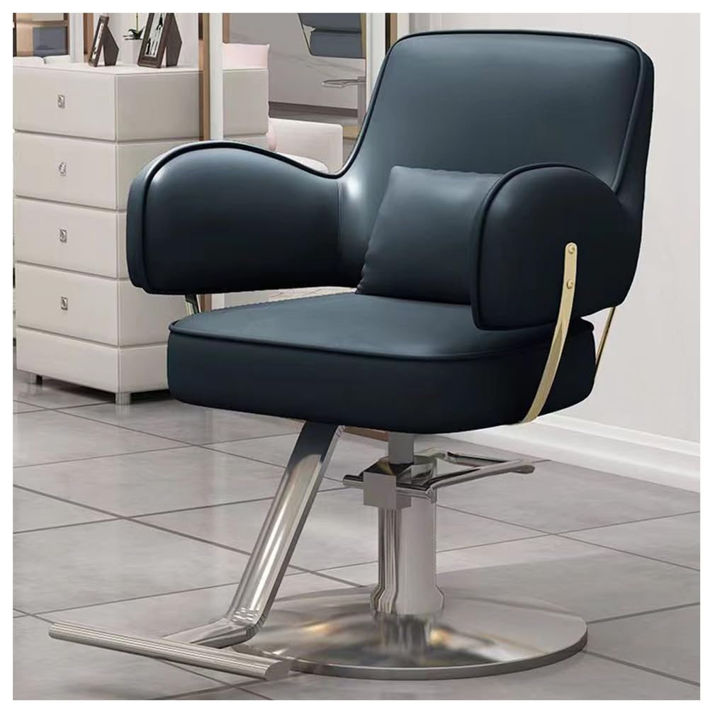 OZBMA Barber Chair,Salon Chair for Hair Stylist,Salon with Hydraulic Pump,360 Degree Swivel Stylist Chairs Footrest,Gray,D (Black A)