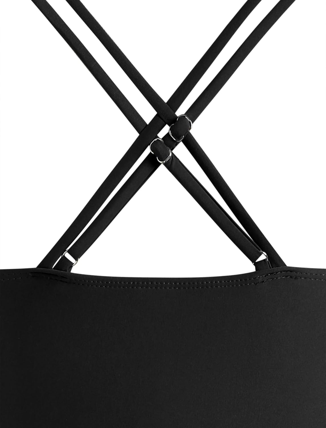 Womens V Neck Tankini Swimsuits Push Up Ruched Color Block Swim Top High Waisted Tummy Control Bathing Suits - Image 8