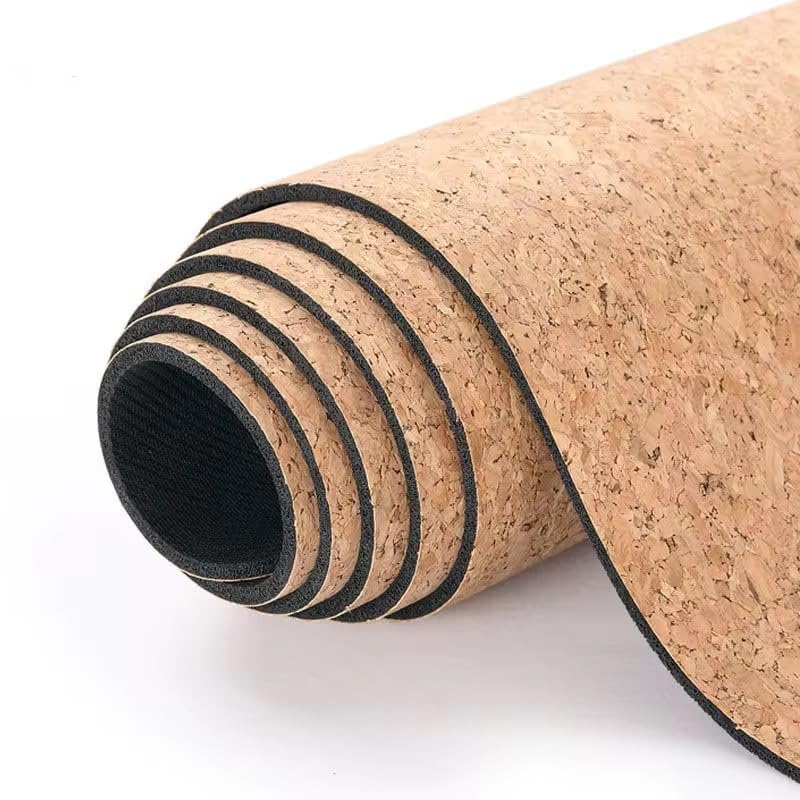 Cork Yoga Mat – Eco-Friendly & Non-Slip with TPE Backing – 183x61.5cm – For Yoga, Pilates & Fitness – Includes Carry Strap – Lightweight & Durable (Blank) - Image 5