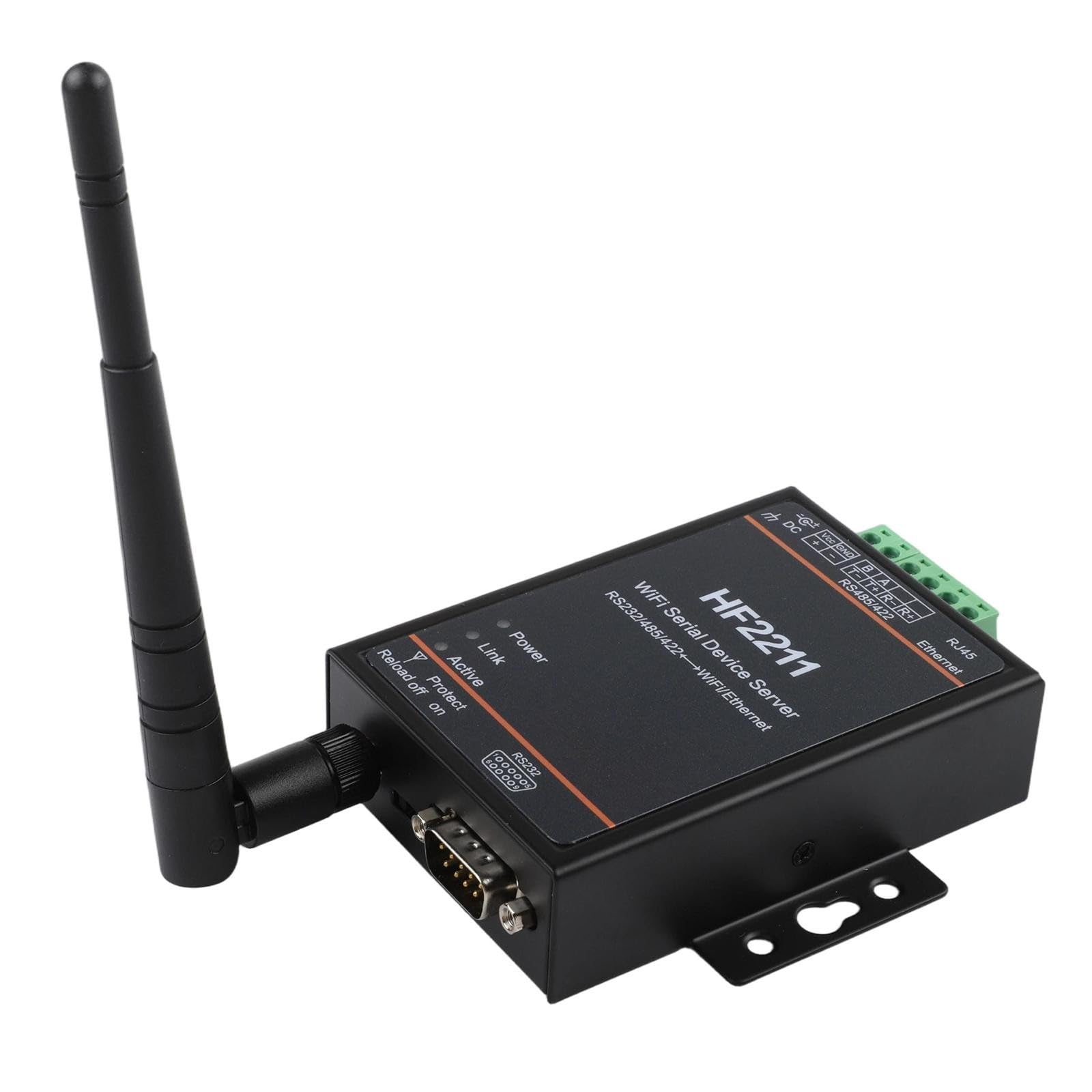 HF2211 Industrial Serial Port Server per rs232 per rs485 RS422 al modulo convertitore Ethernet con WiFi per modbus TCP Supporto per sistemi di controllo di automazione